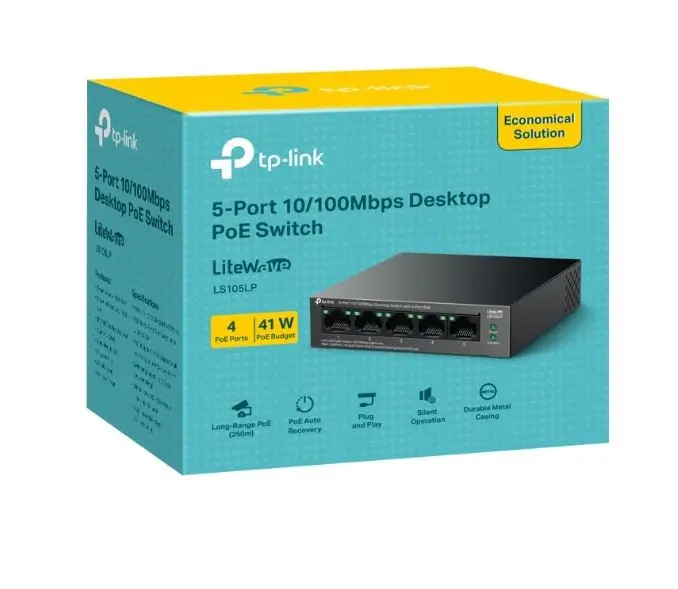 Unmanaged switch TP‑LINK LS105P 5x10/100, 4xPoE Photo 9