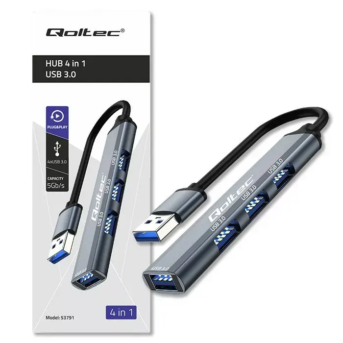 USB 3.0 hub QOLTEC 53791 Photo 4