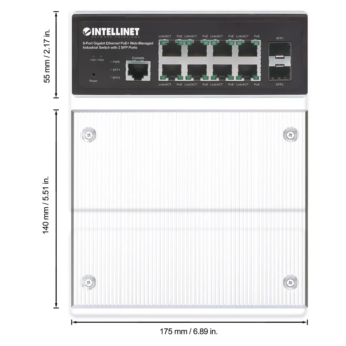 Managed Switch Intellinet 8-Port Gigabit PoE+ Photo 6