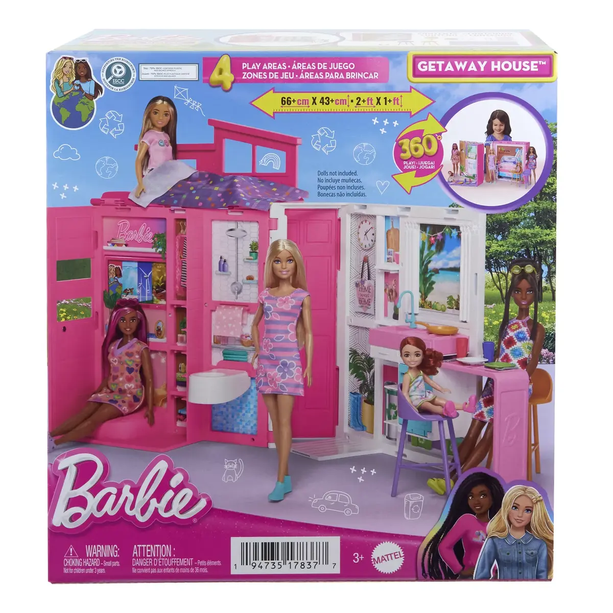 Spēļu komplekts Barbie Getaway House HRJ76 Photo 13