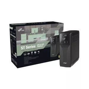 FSP ST 1500 Līnijas-interaktīvs nepārtrauktās barošanas avots 1.5 kVA 900 W Tornis Melns ar 8 IEC kontaktligzdām un USB Type-B