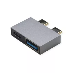 Cable Gender Changer ROLINE 12.03.2946 2x USB Type C 1x USB A Silver