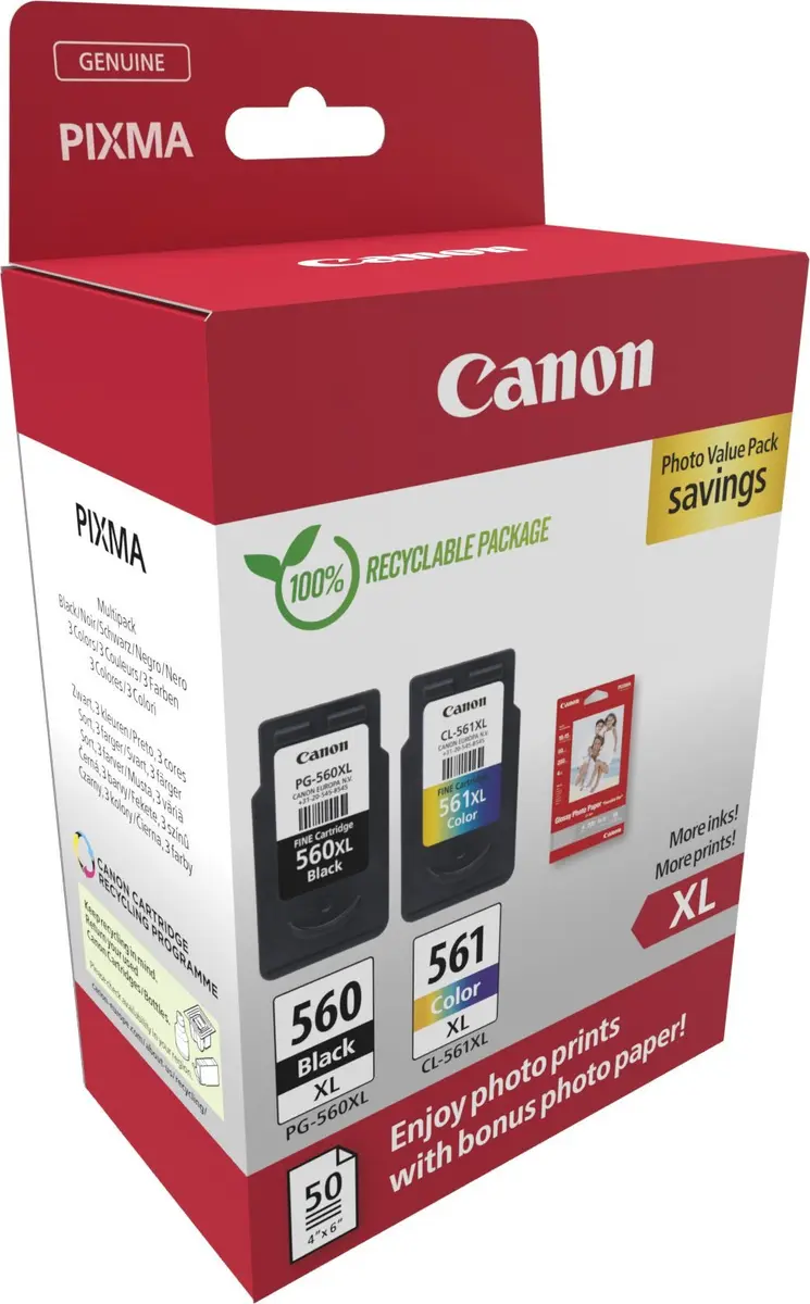 Kārtridžs Canon PG-560XL/CL-561XL XL Multipack BK