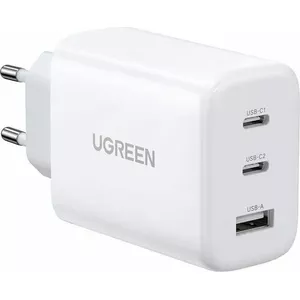 Зарядное устройство Ugreen Зарядное устройство UGREEN CD275, 2x USB-C, 1x USB, 65 Вт (белый)
