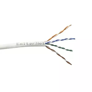 Tīkla kabelis Kabel Emiter Net UTP (U/UTP) Cat.5e 350MHz 4x2x24AWG K/EMITERNET-UTP5EPVC Melns