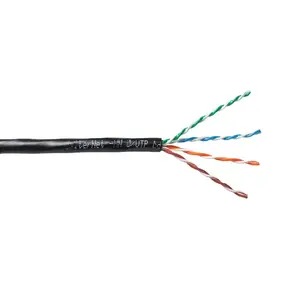 Сетевой кабель EmiterNet K/EMITERNET-UTP5EOUT-GEL UTP Cat.5e 4x2x0.5м Черный