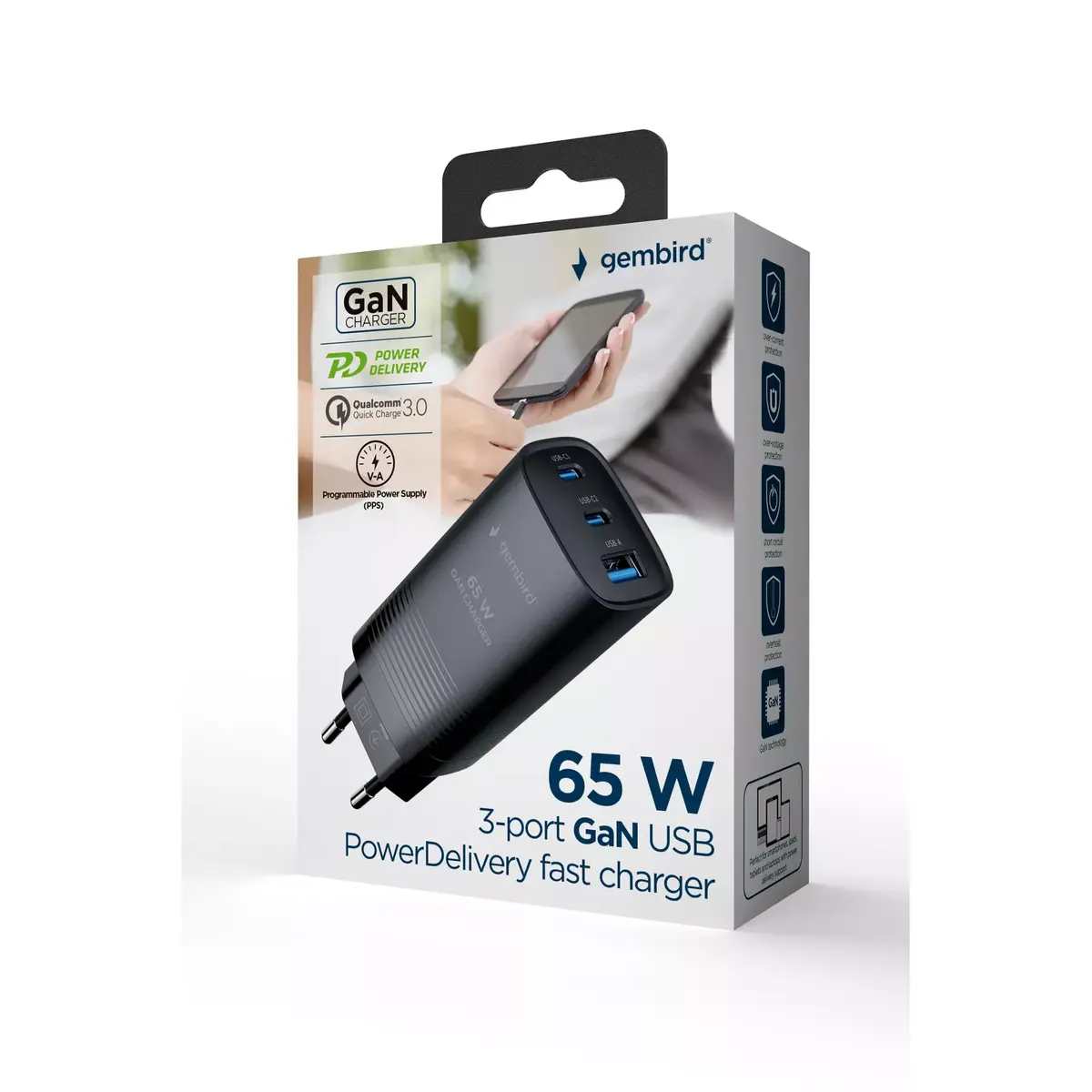 Charger Gembird TA-UC-PDQC65-01-BK Photo 5