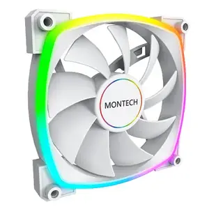 Computer case fan Montech AX140 PWM 140 mm, rifle bearing, 540–1760 RPM, white