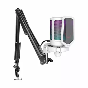 Mikrofons Fifine AmpliGame A6T RGB Balts