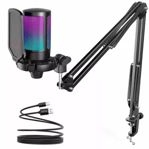 Microphone Fifine AmpliGame A6T RGB Black