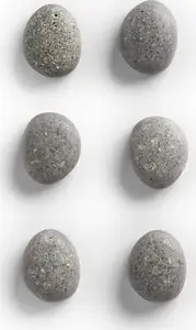 Magnet set ZELLER 11219 stone design, grey, 2.1×1.8×1.0 cm