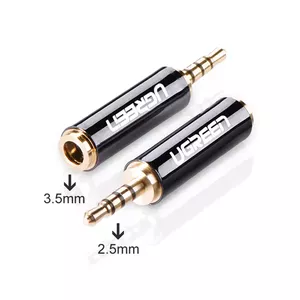 UGREEN 20501 Adapteris no 2,5 mm micro jack vīriešu uz 3,5 mm mini jack sieviešu (pelēks)