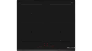 Индукционная варочная панель Bosch Serie 6 PVQ631HC1E, 4 зоны, 60 см, стеклокерамика без рамки, Touch, 7400 Вт, Wi‑Fi