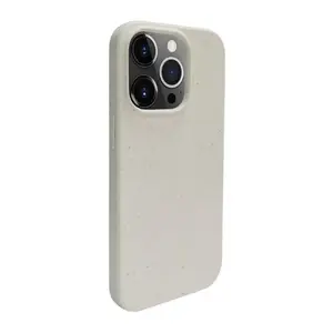 Silicone Case iLike for iPhone 13 Pro — Eco Print Design, White