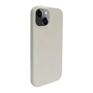 Apple iPhone 14 Silicone Case Eco Print Design White