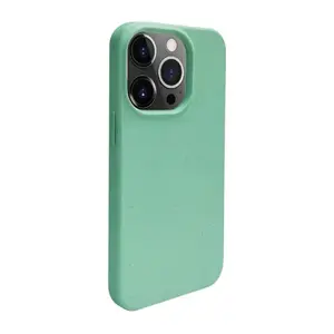 Silicone case iLike for iPhone 14 Pro, Eco Print Flower Green
