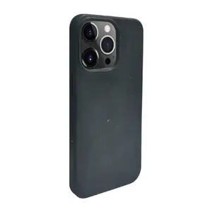 Silicone Case iLike for iPhone 14 Pro Max Eco Print Design Black