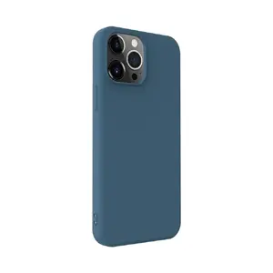 Силиконовый чехол iLike для iPhone 13 Pro Max — Midnight Blue, мягкое защитное покрытие