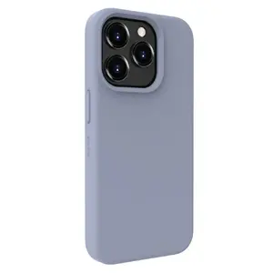 Силиконовый чехол Evelatus для iPhone 15 Pro Max — Soft Touch, лавандово-серый