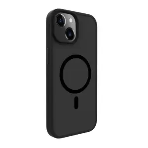 Гибридный чехол Evelatus для iPhone 15 Plus MagSafe — PC + TPU, черный