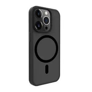 Гибридный защитный чехол Evelatus для iPhone 15 Pro — PC + TPU, чёрный, совместим с MagSafe