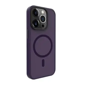 Гибридный защитный чехол Evelatus для iPhone 15 Pro Max MagSafe — PC + TPU, глубокий фиолетовый