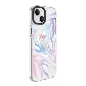 Чехол Evelatus для iPhone 15 — PC + TPU, совместим с MagSafe, кастомный цветочный принт