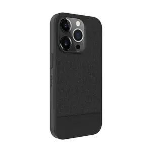 Задняя крышка Evelatus для iPhone 15 Pro Max — пластик с кожей, черная, совместимая с MagSafe