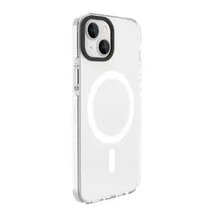Clear protective case Evelatus for iPhone 15 Plus — PC + TPU, MagSafe compatible, transparent