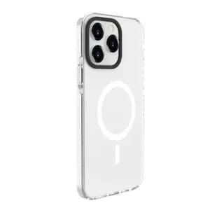 Clear protective case for Apple iPhone 15 Pro Max — transparent PC + TPU with MagSafe compatibility