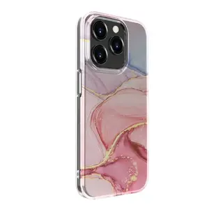 Чехол Evelatus для Apple iPhone 15 Pro — кастомный принт Marble Pink