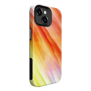Защитный чехол Evelatus для iPhone 15 — конструкция TPU+PC, кастомный жёлто‑оранжевый принт