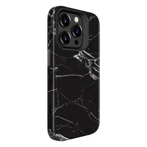 Противоударный чехол Evelatus для Apple iPhone 15 Pro, TPU + PC, с принтом, чёрный