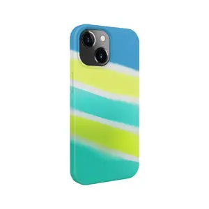 Силиконовый чехол Evelatus для Apple iPhone 15 — мультицветный желто‑зелёный