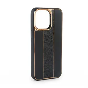 Кожаный чехол iLike для iPhone 14 — кастомизированный, чёрный