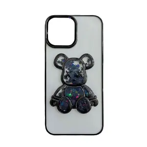 Silikona maciņš iLike priekš iPhone 14 — Print Desire Bear, melns