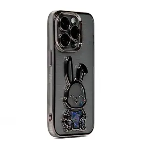 Silicone Case iLike for iPhone 14 Pro — Print Desire Rabbit Black