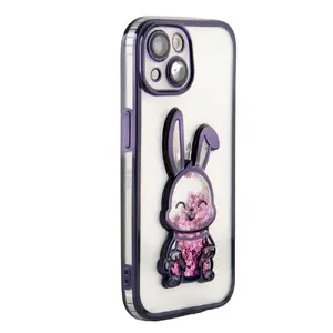Silicone Case iLike for iPhone 15 — Print Desire Rabbit Purple
