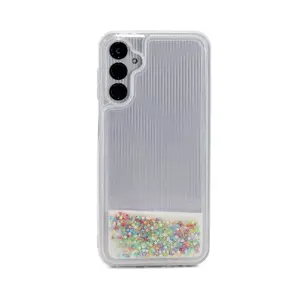 Силиконовый чехол для смартфона Samsung Galaxy A34 5G — водяные блёстки, радужный дизайн