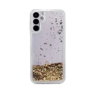 Silikona maciņš Samsung Galaxy A54 5G — Samsung Water Glitter zelta