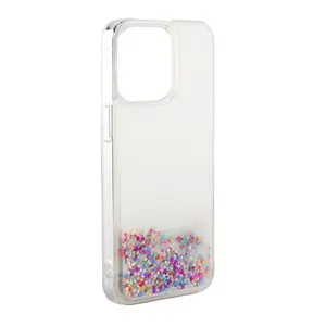 Силиконовый чехол iLike для iPhone 13 — водяные блёстки радуга