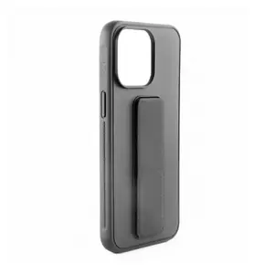 Силиконовый чехол iLike для iPhone 15 — чёрный с подставкой