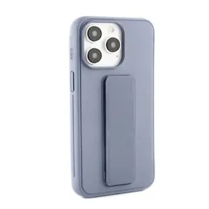 Силиконовый чехол iLike для iPhone 14 Pro — фиолетовый с подставкой