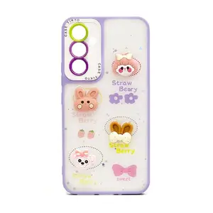 Чехол iLike Cartoon для iPhone 15, светло-фиолетовый