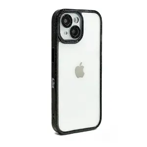 Protective acrylic cover iLike for iPhone 15 STARS LENS Black