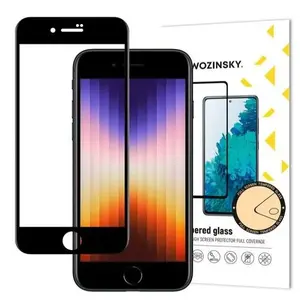 Aizsargstikls Wozinsky Apple iPhone SE 2022 / SE 2020 / iPhone 8 / iPhone 7 (melns)
