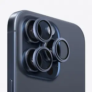 Защитное стекло для камеры Evelatus для Apple iPhone 15 Pro и 15 Pro Max, Armor Blue Titanium