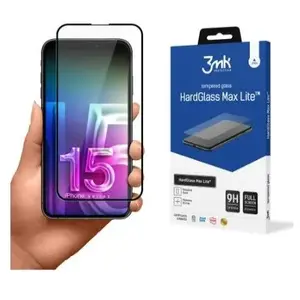 Защитное стекло 3MK HardGlass Max Lite iPhone 15 Plus Высокая прочность