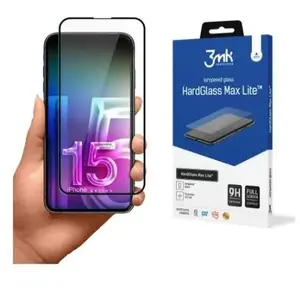 Ekrāna aizsargstikls 3MK iPhone 15 Pro HardGlass Max Lite ultratievs