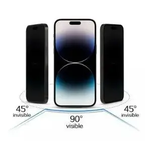 Закалённое защитное стекло с приватностью для Samsung Galaxy A34 5G — чёрное